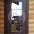 модель ДВНТР-57 со стеклом и ковкой, для дачного дома из бревен