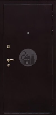 Стальная дверь для дачи, отделка порошок и ламинат, три петли-ДВ-857