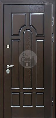 входная дверь без глазка, филенчатый мдф и порошковый окрас-ДВ-358