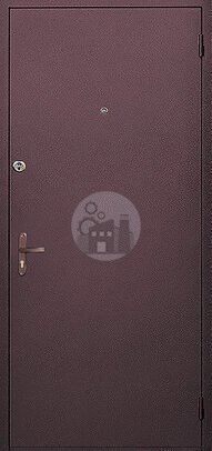 антивандальная дверь с отделкой чёрным ламинатом внутри-ДВ-1262