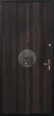 антивандальная дверь с отделкой чёрным ламинатом внутри - внутренняя часть двери ДВ-1262