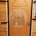 установленная дверь с порошком и МДФ внутри