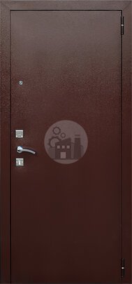 Металлическая дверь с зеркалом, порошковое покрытие и МДФ-ДВ-231