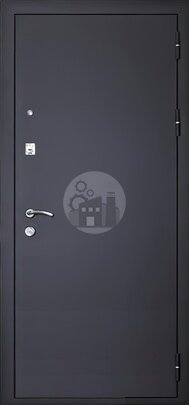 Стальная дверь с зеркалом, снаружи порошковый окрас, внутри МДФ ПВХ-ДВ-640