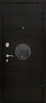 металлическая дверь с зеркалом, отделка — шпонированная панель-ДВ-651