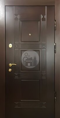 Входная дверь в квартиру, отделка МДФ с двух сторон-ДВ-813