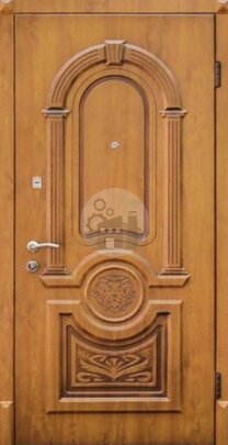 дверь в квартиру с глазком, отделка массив дерева-ДВ-832